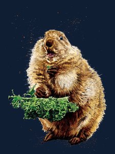 Prairie Dog na půlnoční modři, 2020 od Mike Davis