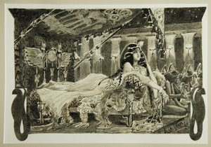 Kleopatra v posteli, 1899 od Mikhail Aleksandrovich Vrubel