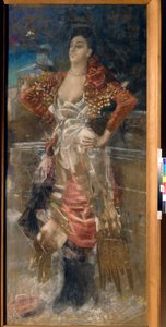 Portrét tanečnice a herečky Caroline (Carolina) Otero, známé jako La Belle Otero (1868-1965). Kurtizána Belle Epoque. Dílo Michaila Alexandroviče Vrubela (Vrubel) (1856-1910), pastel na plátně od Mikhail Aleksandrovich Vrubel