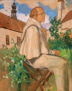 Portrét genetika Johanna Gregora Mendela, 1926 (pastel na papíře)