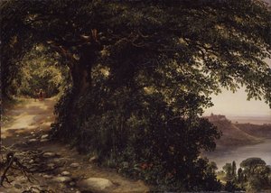 Pohled na Castel Gandolfo poblíž Říma, 1836