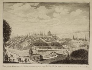 Pohled na město Vladimir, 1769 od Mikhail Ivanovich Makhaev