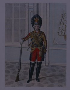 Důstojník jezdeckého pluku Life Guard v letech 1764-1796, počátek 40. let 19. století od Mikhail Ivanovich Terebenev