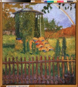 Zahradní altán - obraz Michaila Nikolajeviče Jakovleva (1880-1942), olej na plátně