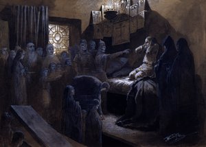 Ivan Hrozný a duchové jeho obětí, 19. nebo začátek 20. století od Mikhail Petrovich Klodt