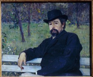 Portrét malíře Nikolaje Alexandroviče Jarošenka od Mikhail Vasilievich Nesterov