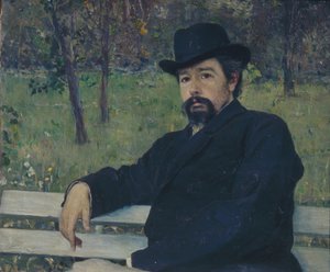 Portrét malíře Nikolaje Alexandroviče Jarošenka 1846-1898, 1897 od Mikhail Vasilievich Nesterov