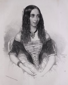 Portrét Emilie Lemoutonové (Miklós Barabás, 1845) od Miklós Barabás