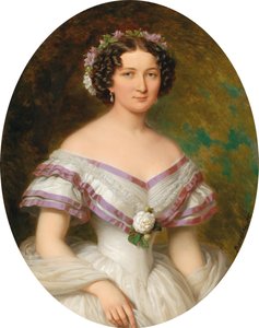 Portrét hraběnky Marie Gabrielly Josephy Anny Szápáryové 1834-1912, rozené Atzél de Borosjenö, 1857.