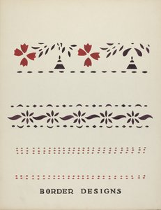 Návrhy okrajů z navrhovaného portfolia "Maine Wall Stencils"