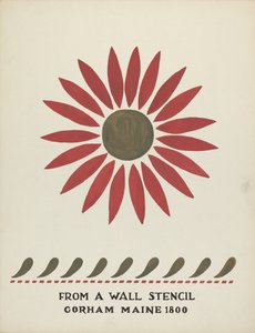 Design z Gorham, Maine 1800: z navrhovaného portfolia "Maine Wall Stencils"