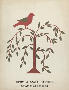 Design od Gray, Maine 1800 (č. 1): Z navrhovaného portfolia "Maine Wall Stencils"