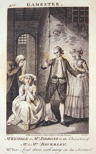 Pan Kemble a paní Siddonsovi v postavách pana a paní Beverleyových, předloha k 