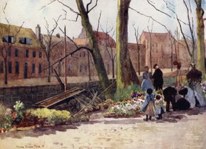 Květinový trh, Haarlem (barevné lito)