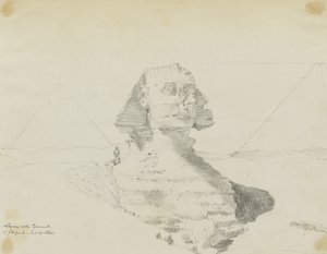 Sfinga s pyramidami v Gíze, Egypt od Miner Kilbourne Kellogg