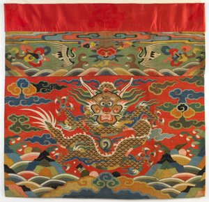 Oltářní čelo, počátek 17. století (hedvábí v gobelínové vazbě) od Ming Dynasty Chinese School
