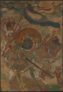 Taivaallinen kuningas Virudhaka od Ming Dynasty Chinese School