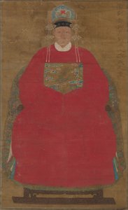 Madam Han Neefang (závěsný svitek, tuš a barva na hedvábí) od Ming Dynasty Chinese School