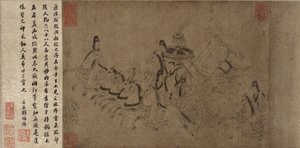 Nymfa řeky Luo (inkoust na papíře)