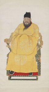 Portrét císaře Xuande (1399-1435), pátého císaře dynastie Ming (závěsný svitek, tuš a barvy na papíře) od Ming Dynasty Chinese School