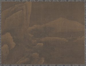 Sněhová krajina (albový list; tuš a bílý pigment na hedvábí) od Ming Dynasty Chinese School