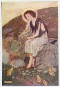 Saint Cuthbert (barva lito) od Minnie Didbin Spooner