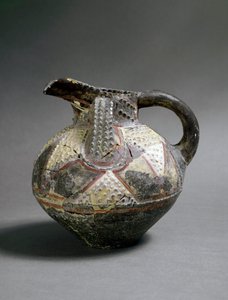 Minoen art: keramická váza v barbotinském stylu. Z Agia Triada (Hagia Triada). Kolem roku 1500 př.n.l. Ztlumit. 15,5 cm Heraklion, archeologické muzeum od Minoan