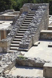 Orientální část paláce krále Minose v Knossu mezi královnou megaron a centrálním dvorem. Kréta. 1600-1450 před naším letopočtem od Minoan