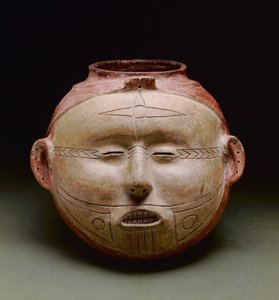 Nádoba s lidskou podobiznou, pozdní Mississippské období, 1300-1500 (keramická)
