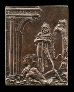 Herkules triumfující nad Antaeem, konec 15. - začátek 16. století. od Moderno