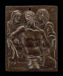 Mrtvý Kristus podporovaný Pannou Marií a svatým Janem, 1513 nebo dříve. od Moderno