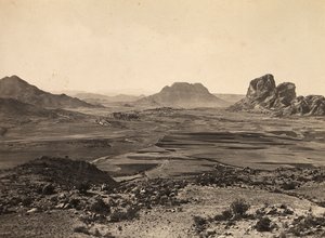 „Budování říše“ ve fašistickém věku: údolí Senafè, 09.05.1936 (černobílá fotografie) od Modestino Baldinetti