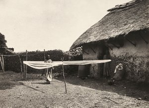 „Budování říše“ ve fašistické době: přípravy na tkaní, 9.5.1936 (čb foto) od Modestino Baldinetti