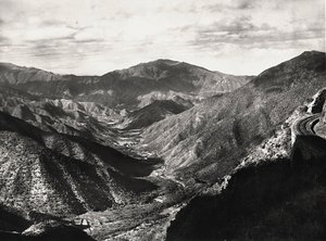 „Budování říše“ ve fašistickém věku: údolí Dorfu, 9.5.1936 (černobílá fotografie) od Modestino Baldinetti