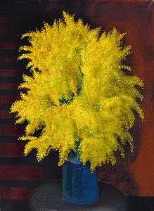 Kytice mimóz, asi 1930 (olej na plátně) od Moise Kisling