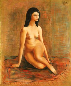 Sedící akt; Nu Assis od Moise Kisling