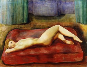 Akt na červené posteli; Nu au Lit Rouge