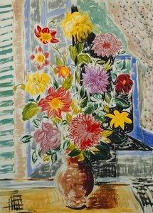 Váza s květinami; Vase de Fleurs od Moise Kisling