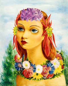 Žena s květinami od Moise Kisling