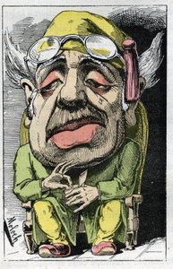 Alegorie paroháče v 19. století v „“Le Trombinoscope““ od Touchatout, kreslený film B. Molocha z roku 1882 (1849-1909). Soukromá sbírka.