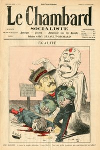 Obálka „Le Chambard Socialiste“, Satirický v barvách od Moloch