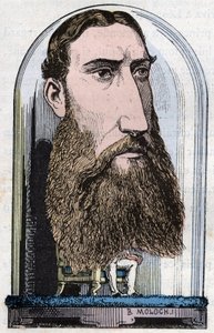 Portrét Leopolda II., belgického krále (Louis Philippe Marie Victor), prince belgického, vévody saského, prince ze Saska-Coburg-Gotha, vévody z Brabanta od Moloch