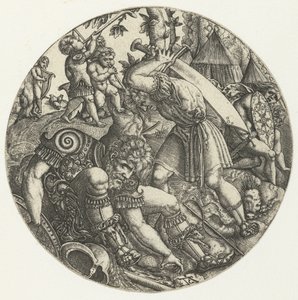 David v Goliášovi od Monogrammist AC
