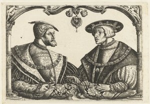 Karel V. a Ferdinand I od Monogrammist CB met boom (attributed to)