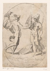 Mercury a Bellona od Monogrammist FP (Italië; 16e eeuw)