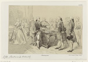 William V ctí hrdiny námořní bitvy u Dogger Bank, 1781 od Monogrammist IHM