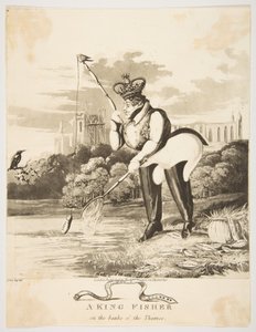 Král Fisher na břehu Temže, 1827. od Monogrammist JVS