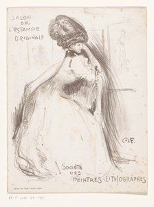 Pozvánka na výstavu prací Henriho Fantina Latoura v Grand Palais od Monogrammist MF (Frankrijk)