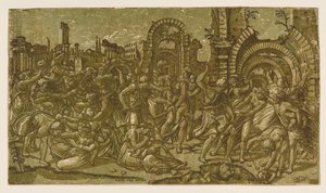 Masakr neviňátek po Raphaelovi, 1544. od Monogrammist NDB