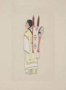 Kiowa Squaw, cca 1934 (akvarel)